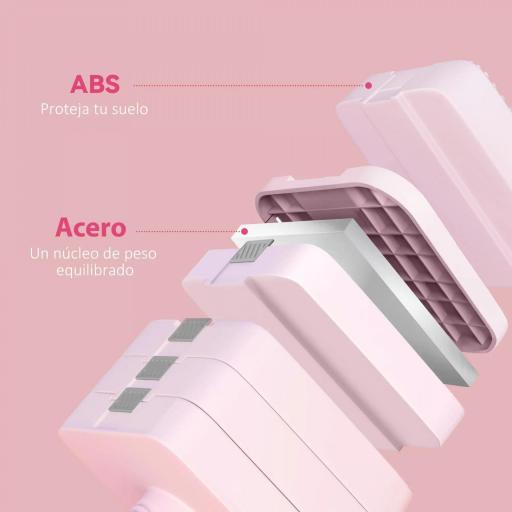 Juego de Mancuernas 10 kg con Mango Antideslizante y Diseño Cuadrado para Entrenamiento en Casa Gimnasio Rosa [1]