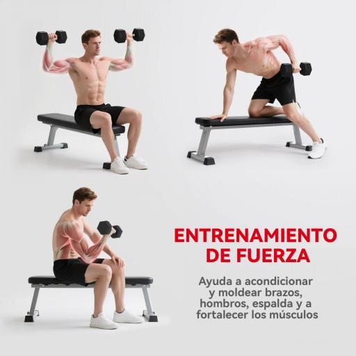 Mancuerna Hexagonal 20 kg de Hierro Fundido Pesas de Metal Recubiertas de Goma para Entrenamiento en Casa Gimnasio Negro [3]