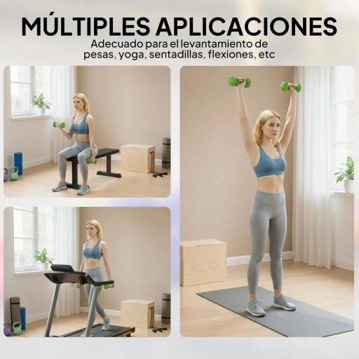 Juego de 8 Mancuernas Hexagonales 20 KG de 4 Pares 4 kg 3 kg 2 kg 1 kg Mancuernas de Neopreno con Revestimiento Antideslizantes Pesas para Gimnasio en Casa Ejercicio Entrenamiento Multicolor [3]