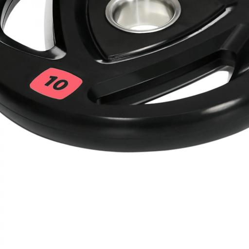 Juego de 2 Discos de Pesas sin Barra de 10 kg con Orificio de 5 cm para Entrenamiento de Fuerza Ø32x4,5cm Negro [7]