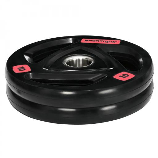 Juego de 2 Discos de Pesas sin Barra de 10 kg con Orificio de 5 cm para Entrenamiento de Fuerza Ø32x4,5cm Negro [6]