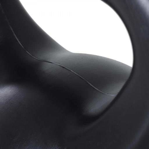 Pesa Rusa de 12 kg Kettlebell Relleno de Arena con Mango Ancho Antideslizante para Entrenamiento 27x21x31 cm Negro [7]