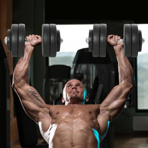 Juego de Mancuernas Ajustables con Barra de Conexión de Acero y Discos Desmontables 8x5 kg 4x1,5 kg Total 50 kg Negro