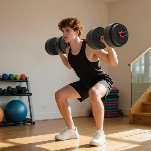 Juego de Mancuernas de 25 kg 2 en 1 de Dumbbell con Barras Conexión y Barra de Extensión Entrenamiento de Fuerza y Levantamiento de Pesas Negro