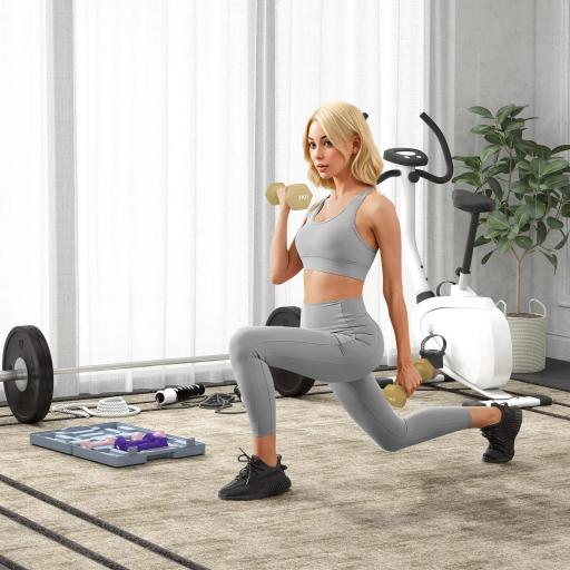 Juego de Mancuernas de 6 Piezas 2 x1 kg 2 x2 kg 2 x3 kg con Estuche de Transporte para Ejercicio en Casa Gimnasio