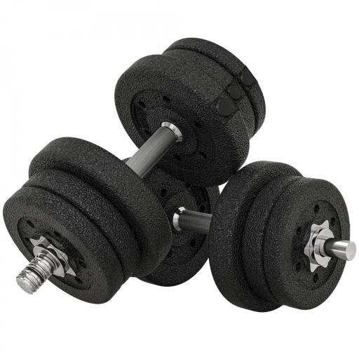 Juego de Mancuernas Ajustables de 25kg con Discos de 2,5/1,5/1,25kg y Barras de 2kg para Gimnasio en Casa [8]