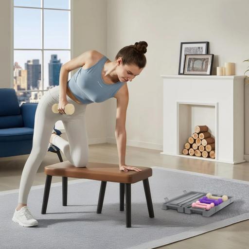 Set de 6 Mancuernas con Maletín y Pesas Ajustables de 0,5 kg, 1 kg, 1,5 kg para Casa, Gimnasio