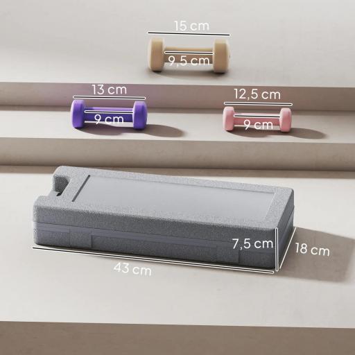 Set de 6 Mancuernas con Maletín y Pesas Ajustables de 0,5 kg, 1 kg, 1,5 kg para Casa, Gimnasio [1]