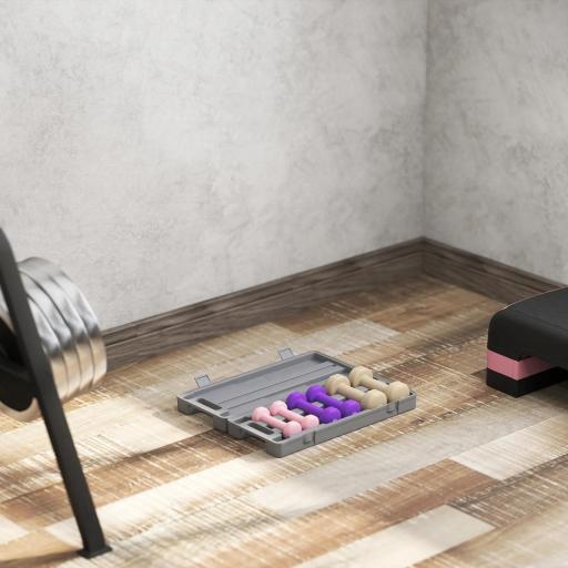 Set de 6 Mancuernas con Maletín y Pesas Ajustables de 0,5 kg, 1 kg, 1,5 kg para Casa, Gimnasio [3]