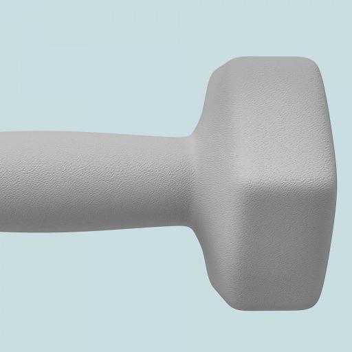 Juego de 2 Mancuernas Hexagonales de 2 x 6 kg de Metal Recubiertas en Plástico para Entrenamiento en Casa Gimnasio Gris [6]