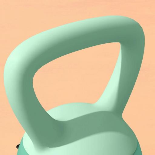 Pesa Rusa 8 kg Kettlebell Relleno de Arena Metálica y Mango Antideslizante para Entrenamiento en Casa 19x19x28 cm Verde [7]