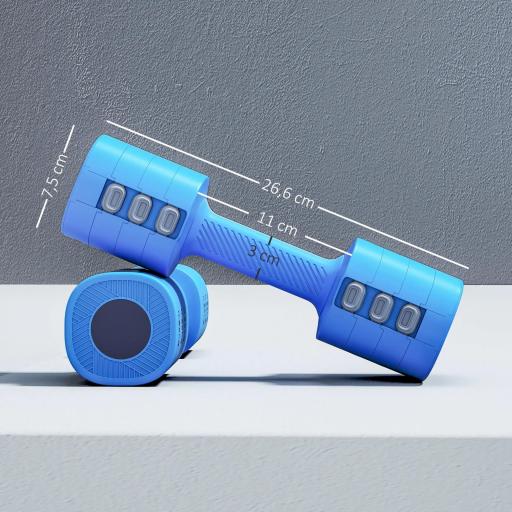 Juego de Mancuernas Ajustables 4 en 1 de 1/1,5/2/2,5 kg con Mangos Antideslizantes y Diseño Cuadrado para Casa Gimnasio [1]