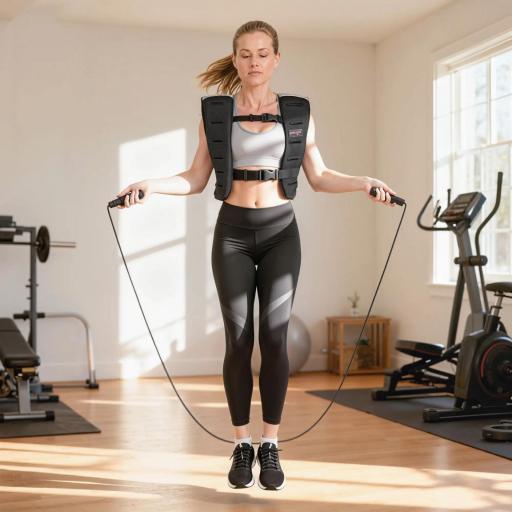 Chaleco Lastrado 8 kg Transpirable con Correas Ajustables y Bandas Reflectantes para Entrenamiento Fuerza Jogging Negro [7]