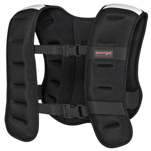 Chaleco Lastrado 8 kg Transpirable con Correas Ajustables y Bandas Reflectantes para Entrenamiento Fuerza Jogging Negro [9]