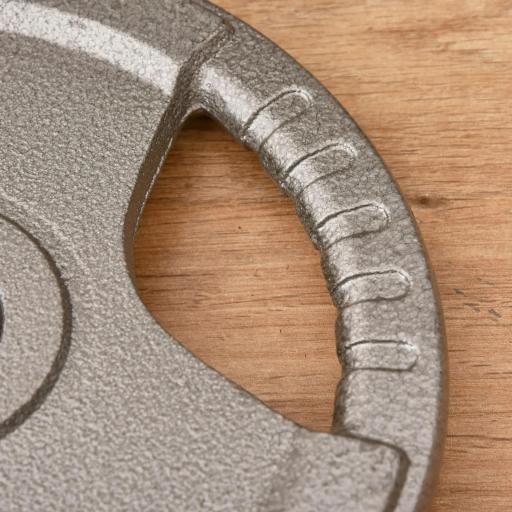 Juego de 6 Discos de Pesas de Acero Total de 35 kg 2x10 kg 2x5 kg 2x2,5 kg Discos Olímpicos con Orificio Central de Ø54 mm para Entrenamiento en Casa Gimnasio Plata [7]