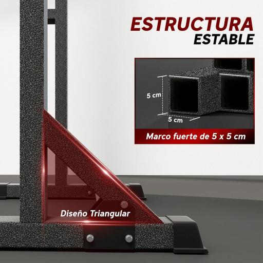 Banco de Musculación Multifuncional Banco de Pesas con Respaldo Inclinable y Soporte de Barras Altura Ajustable para Entrenamiento Cuerpo Completo Ginmasio Carga 300 kg 187x140x117-136 cm Negro [2]