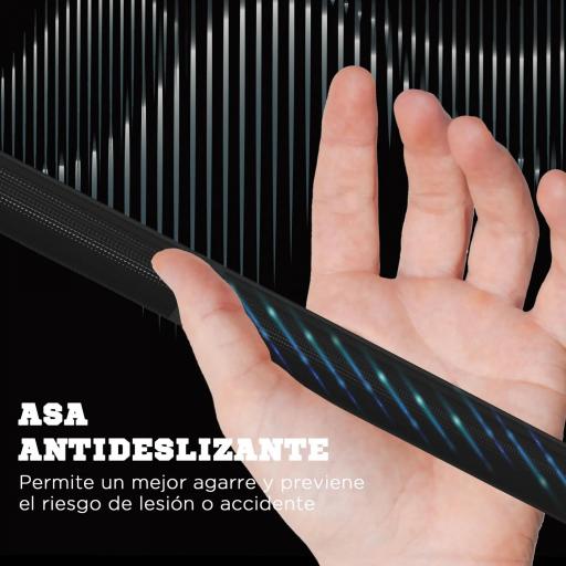 Barra de Pesas de Acero 180 cm Ø50 mm con 2 Presillas Carga 200 kg para los Discos de Ø5 cm Entrenamiento en Casa Negro [4]