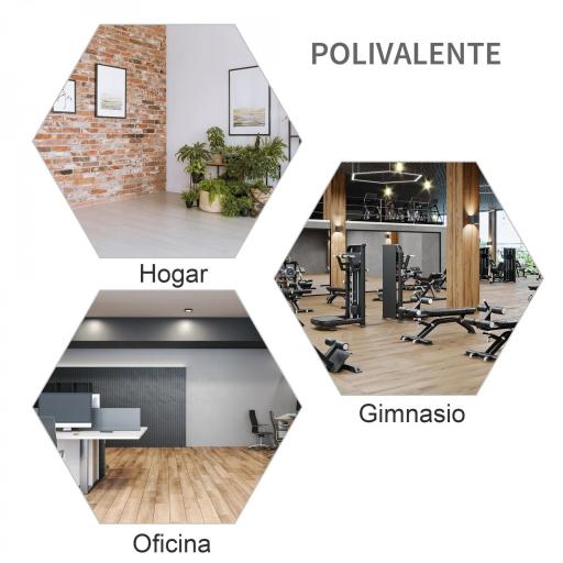 Soporte Barras Pesas de Acero con Altura Ajustable en 12 Niveles Carga Máx. 150 kg 52x48x105-160 cm Blanco [8]