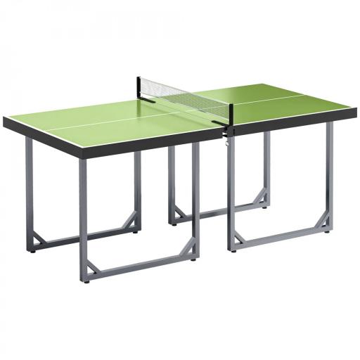 Mesa de Ping-Pong Plegable con Red y Marco de Acero Fácil de Transportar para Interior y Exterior 182x91x76 cm Verde [8]