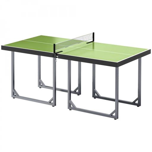 Mesa de Ping-Pong Plegable con Red y Marco de Acero Fácil de Transportar para Interior y Exterior 182x91x76 cm Verde [9]