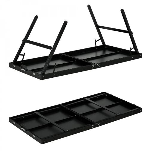 Mesa de Ping Pong Plegable con Marco de Aluminio y Red para Interiores y Exteriores 152x76x72 cm Negro [6]