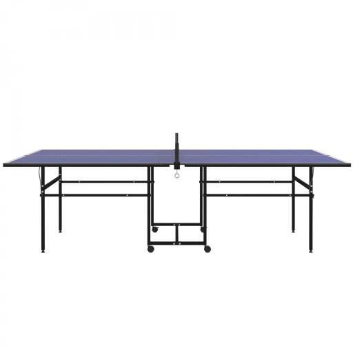 Mesa de Ping-Pong Plegable con 4 Ruedas Red 2 Palas y 3 Pelotas para Interior y Exterior 274x152,5x75,5 cm Azul [9]