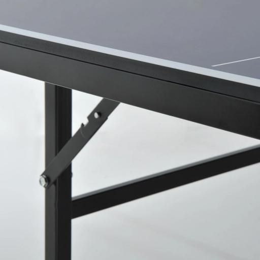 Mesa de Ping Pong Plegable con Red 152.5x274x76cm Tenis de Mesa y Material de Acero y MDF en Color Azul [2]