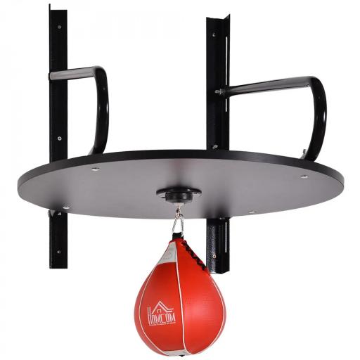 Pera de Boxeo con Soporte de Pared Giratorio para Practicar Técnica y Reflejos 60x73x80 cm Negro y Rojo [9]