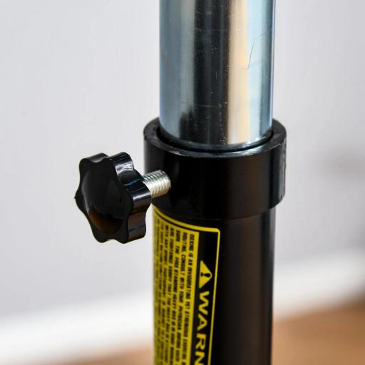 Saco de Boxeo de Pie 4 en 1 Ajustable en Altura con 2 Bolas Barra y Base Rellenable Agua o Arena 88x50x160-230 cm Negro [6]