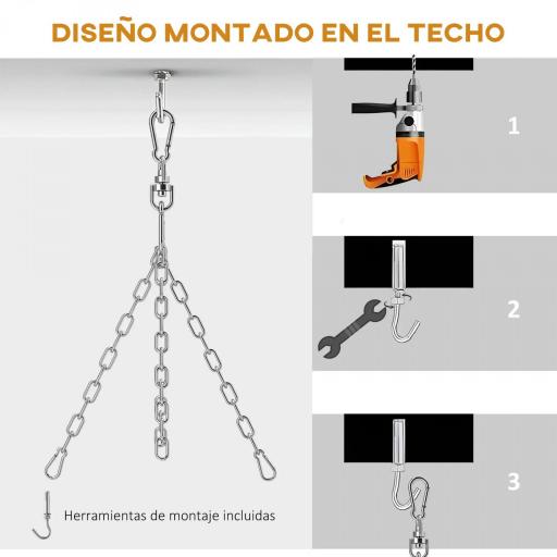 Saco de Boxeo sin Relleno con Guantes de Boxeo Gancho y Muñequeras y Tobilleras Amarillo [4]