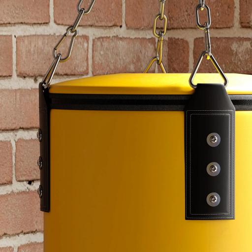 Saco de Boxeo sin Relleno con Guantes de Boxeo Gancho y Muñequeras y Tobilleras Amarillo [6]