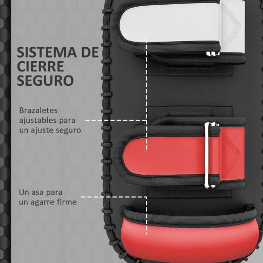 Manopla de Boxeo Paos Muay Thai para Entrenamiento Karate Taekwondo Kickboxing Training en Hogar Gimnasio Negro [5]