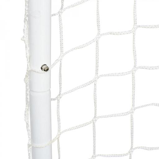 Set de 2 Porterías de Fútbol con Red y Balón para Niños y Adultos Juguete Deportivo para Exterior Jardín Acero y Poliéster 78x46x56 cm Blanco [6]