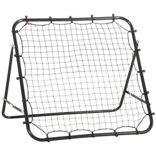 Red de Rebote Reboteador de Metal con Ángulo Ajustable para Entrenamiento de Deportes 96x80x96 cm Negro [9]