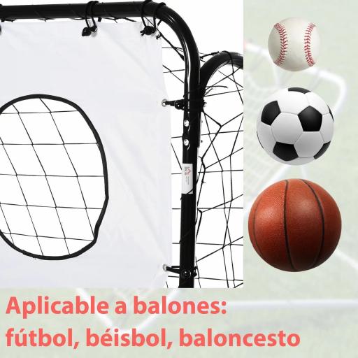 Portería de Fútbol para Niños con Lona de Precisión y Puntería para Entrenamiento y Perfeccionamiento 240x88x174 cm Blanco [3]