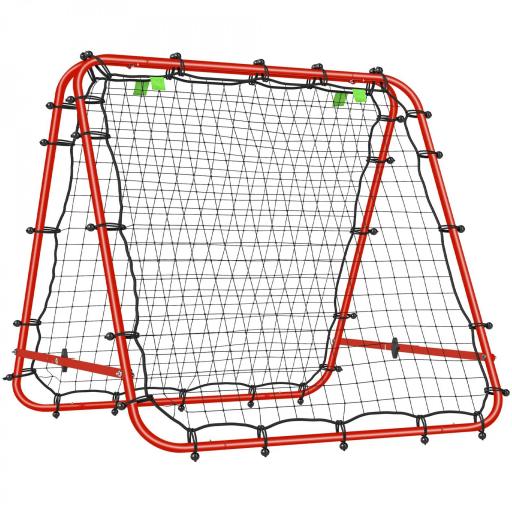 Red de Rebote Plegable con Ángulo Ajustable para Entrenamiento de Fútbol Béisbol y Tenis 100x95x90 cm Rojo [8]