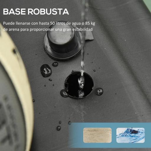 Canasta de Baloncesto con Soporte de Ruedas Aro de Basket Ajustable en Altura con Base Rellenable 90x165x302-352cm Negro [4]