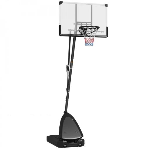 Canasta de Baloncesto para Exterior Ajustable de 150-305 cm con Ruedas Base Rellenable y Sistema de Retorno Negro [8]