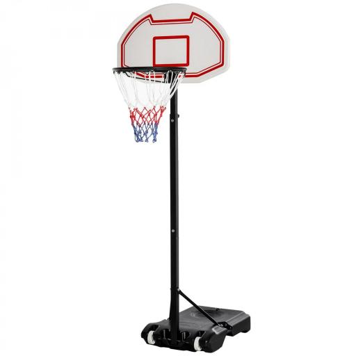 Canasta de Baloncesto con Altura Ajustable de 155-210 cm Base Rellenable y Ruedas para Exterior e Interior Multicolor [9]