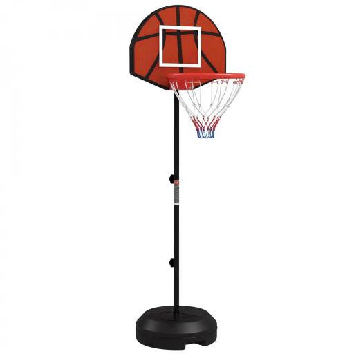 Canasta de Baloncesto Ajustable con Diana Magnética y Dardos Base Rellenable para Interior Ø38x129-179 cm Negro [9]