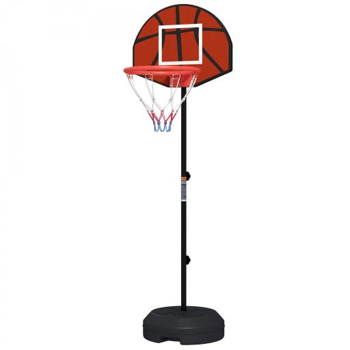 Canasta de Baloncesto Ajustable con Diana Magnética y Dardos Base Rellenable para Interior Ø38x129-179 cm Negro [8]