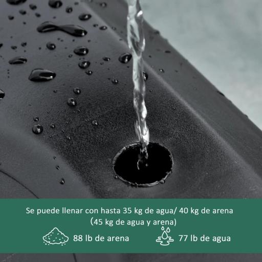 Canasta de Baloncesto con Altura Ajustable 206-260 cm Aro de Baloncesto con Ruedas y Base Rellenable Negro [3]