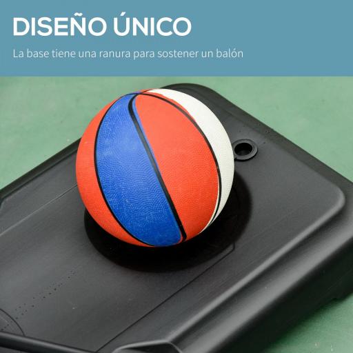 Canasta de Baloncesto Ajustable de 205-261 cm Aro de Baloncesto Portátil con Soporte de Acero Base Rellenable y 2 Ruedas de Transporte para Niños y Adultos Rojo Negro [5]