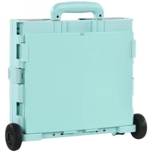 Carrito para Supermercado con 2 Ruedas Longitud de Mango Ajustable Capacidad 32 Litros 41,5x32,5x85 cm Verde [9]