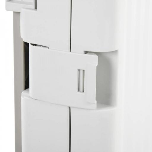 Carrito para Supermercado con 2 Ruedas Longitud de Mango Ajustable Capacidad 32 Litros 41,5x32,5x85 cm Blanco [5]