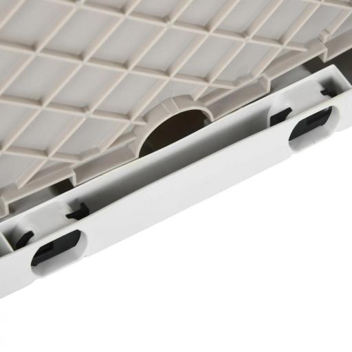 Carrito para Supermercado con 2 Ruedas Longitud de Mango Ajustable Capacidad 32 Litros 41,5x32,5x85 cm Blanco [6]