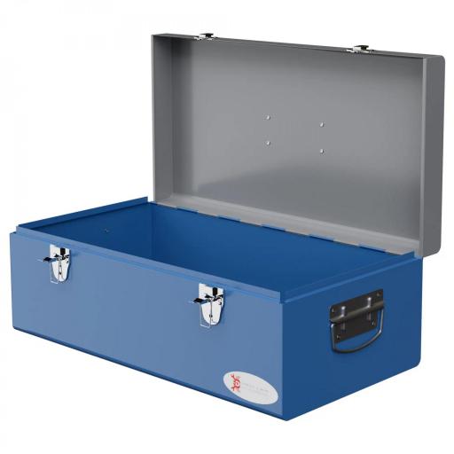 Caja de Herramientas Metálica con Cerradura Asas y Gran Capacidad para Uso Doméstico o Profesional 50x26x18,5 cm Azul [8]
