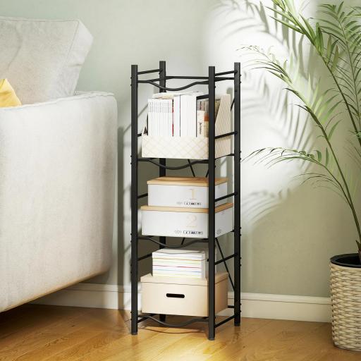 Soporte para Garrafones de Agua de 4 Niveles Estante de Almacenamiento para Botella de Agua para Cocina Comedor Negro [7]