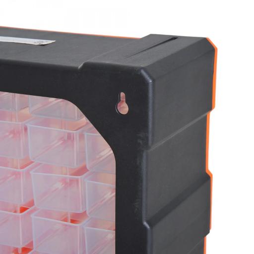 Armario Organizador de Herramientas con 60 Cajones Tipo Estantería DIY Caja Cajonera de Herramientas 38x16x47,5 cm Naranja [5]