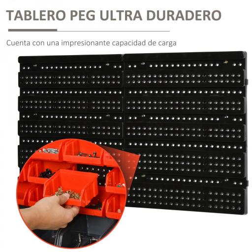 Estantería de Almacenaje para Pared 33 Piezas con Cajas de 2 Tamaños Diferentes Ideal para Tornillos 37,5x18x63 cm Rojo [2]